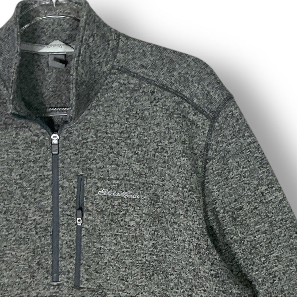 Eddie Bauer Men's Fleece Pullover Sz XL Half Zip Casual Gray - Picture 4 of 12